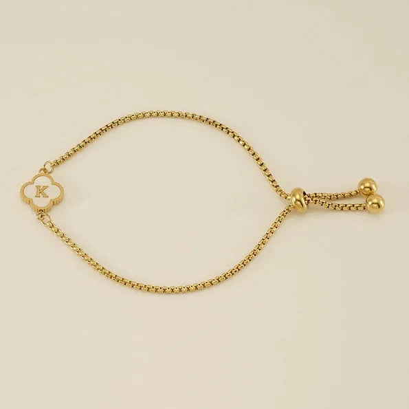 Clover Initial Bracelets