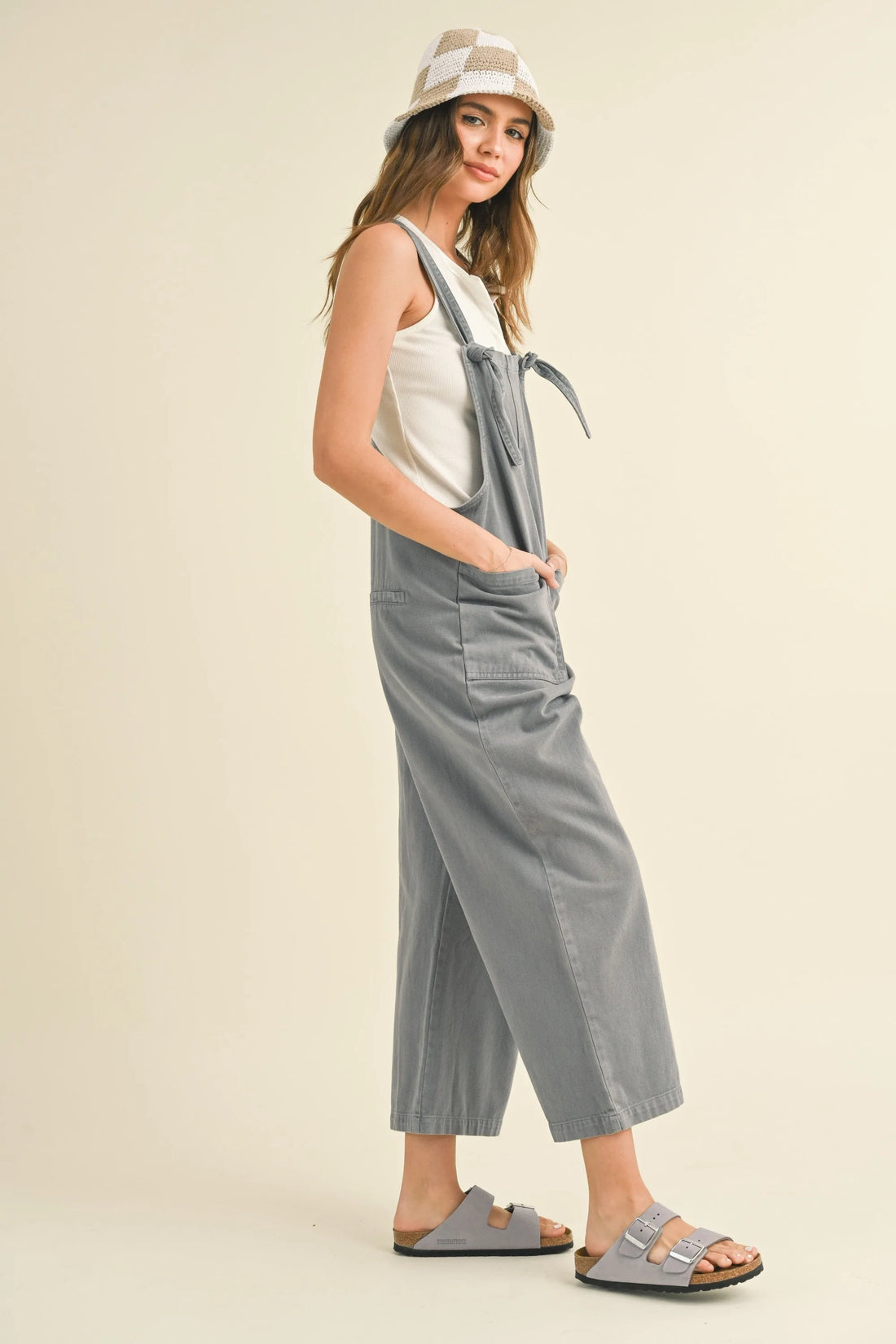 Washed Tencel Cute Jumpsuit