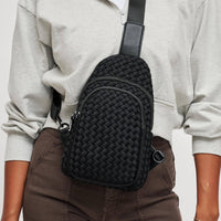 Woven Neoprene Sling Backpack with Adjustable Strap