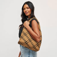 Woven Neoprene Hobo Shoulder Bag with Removable Pouch