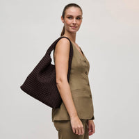 Woven Neoprene Hobo Shoulder Bag with Removable Pouch
