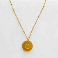 Round Initial Necklace