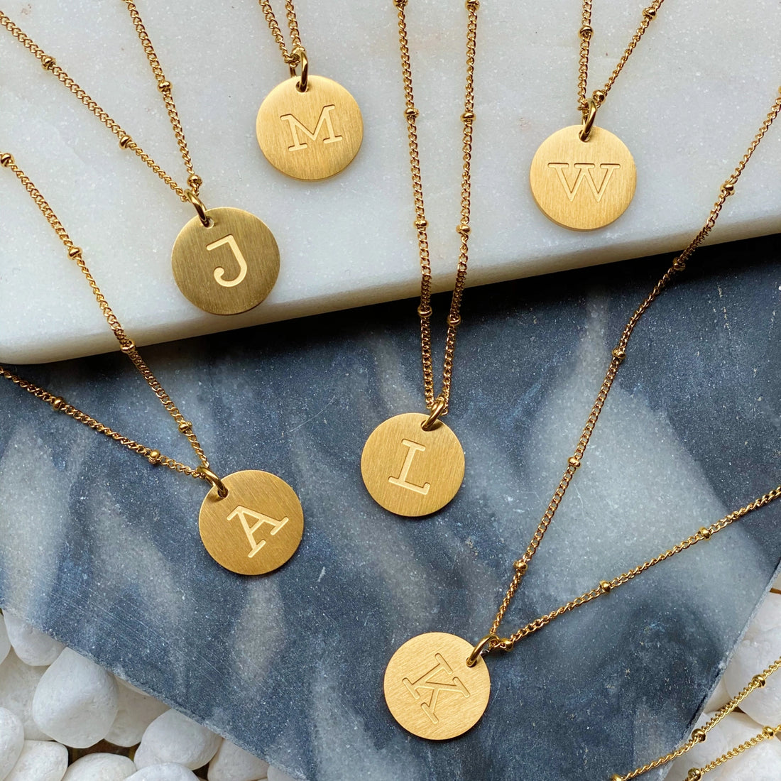 Round Initial Necklace