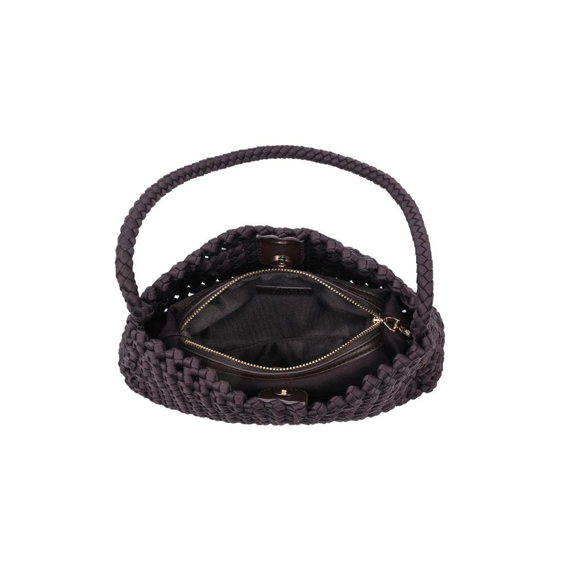 Braided Woven Neoprene Shoulder Bag (with Removable Zip Pouch)