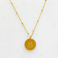 Round Initial Necklace