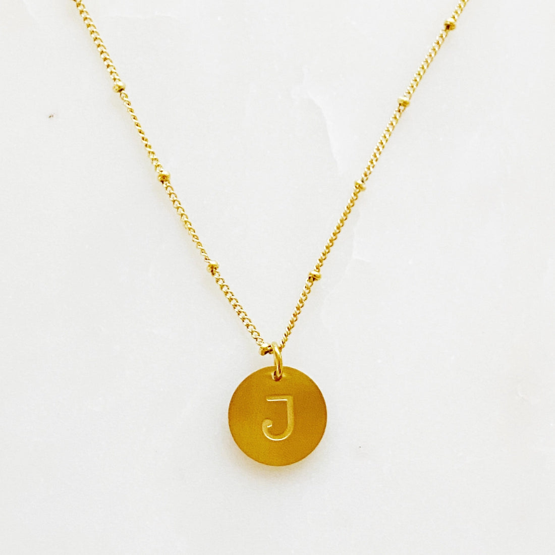 Round Initial Necklace