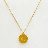 Round Initial Necklace