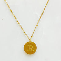 Round Initial Necklace