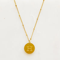 Round Initial Necklace