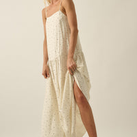 Flowy Polka Dot Cami Maxi Dress
