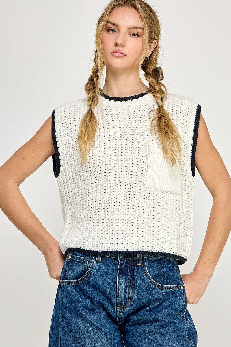 Soft Chunky Knit Sweater Vest