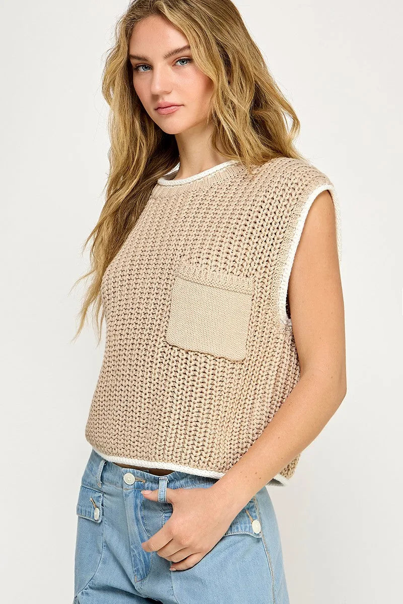 Soft Chunky Knit Sweater Vest