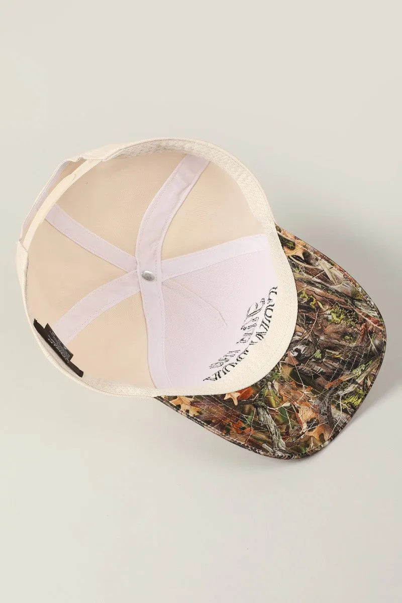 Kiss Me Cowboy Camo Trucker Hat