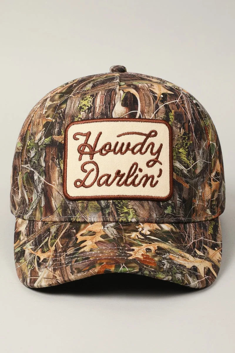 Howdy Darlin' Patch Camo Trucker Hat