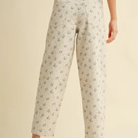 Vintage Floral Denim Pants