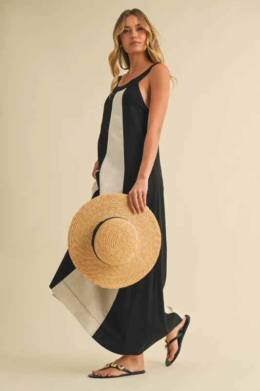 Color Block Summer Maxi Dress