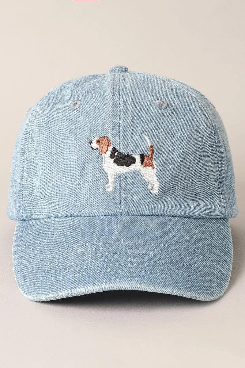 Beagle Denim Baseball Cap