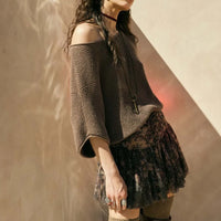 Relaxed Knit Dolman Sleeve Top