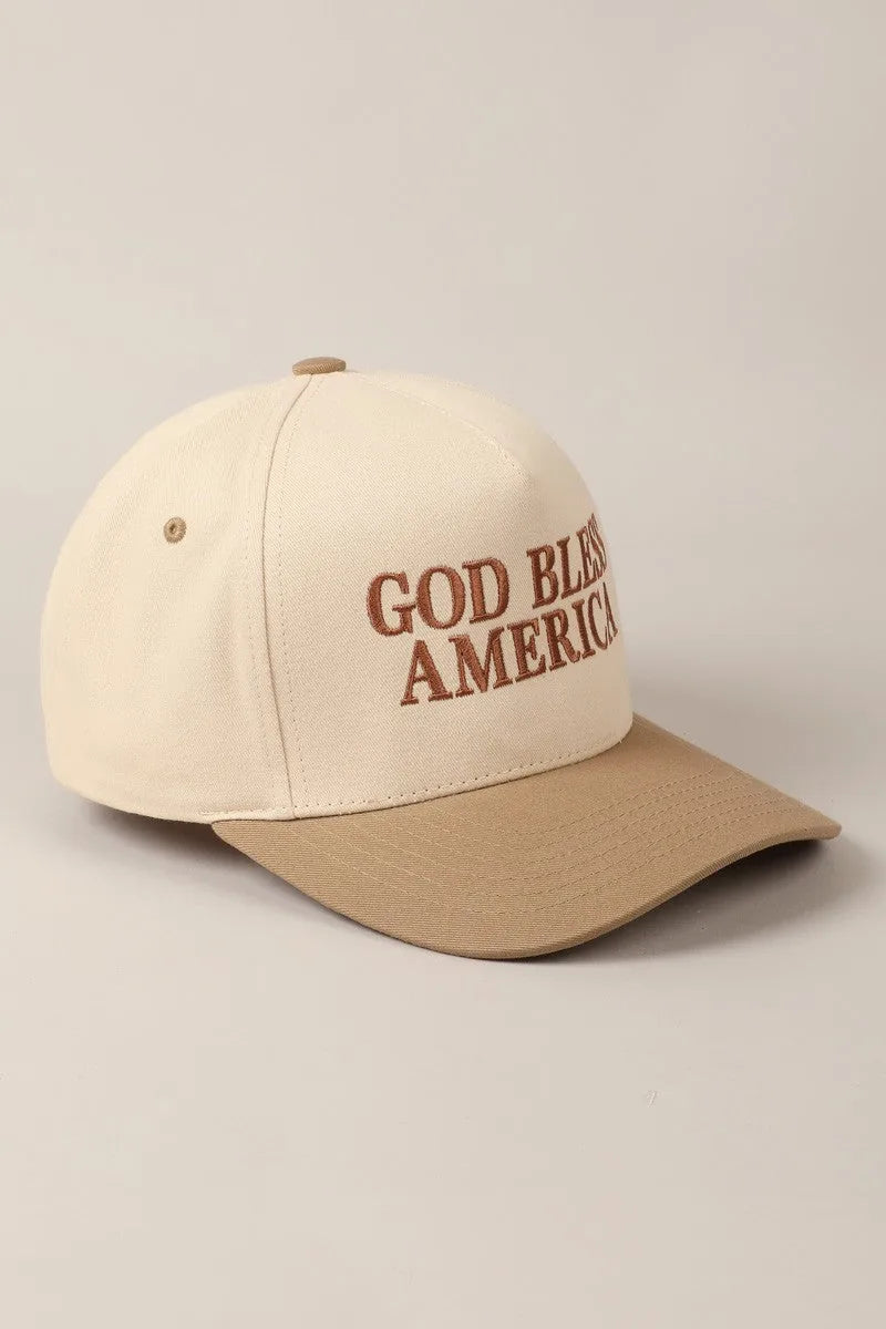 God Bless America Two Tone Cap