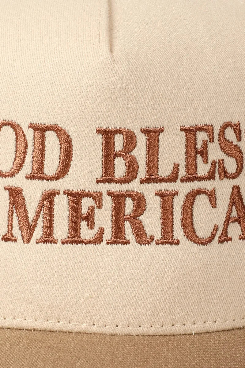 God Bless America Two Tone Cap