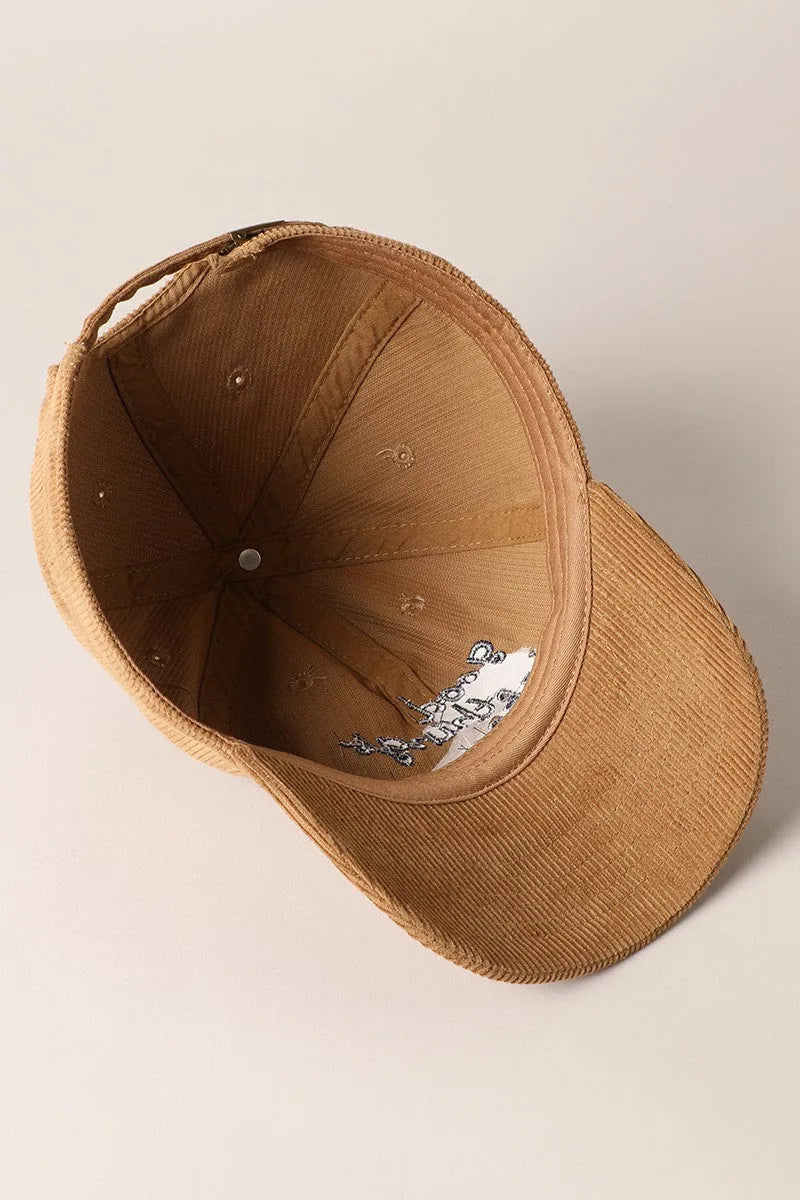 Good Thing Take Time Corduroy Cap
