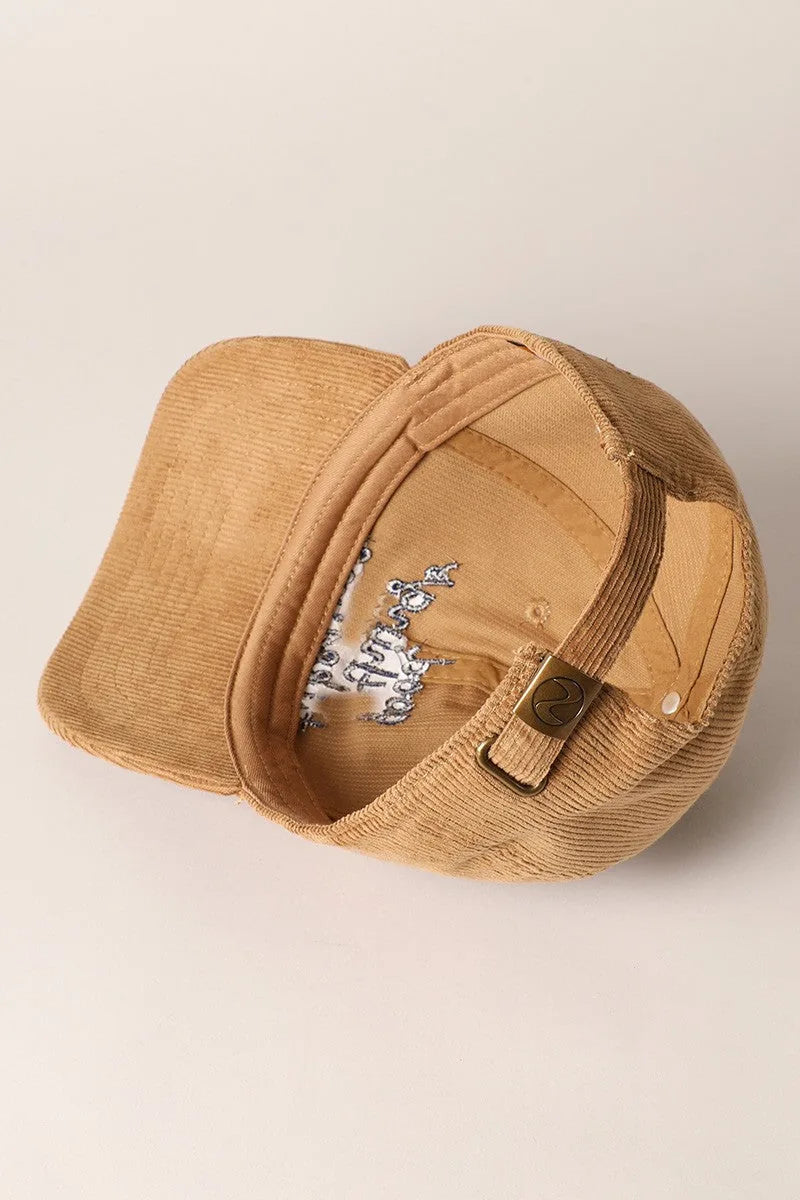 Good Thing Take Time Corduroy Cap