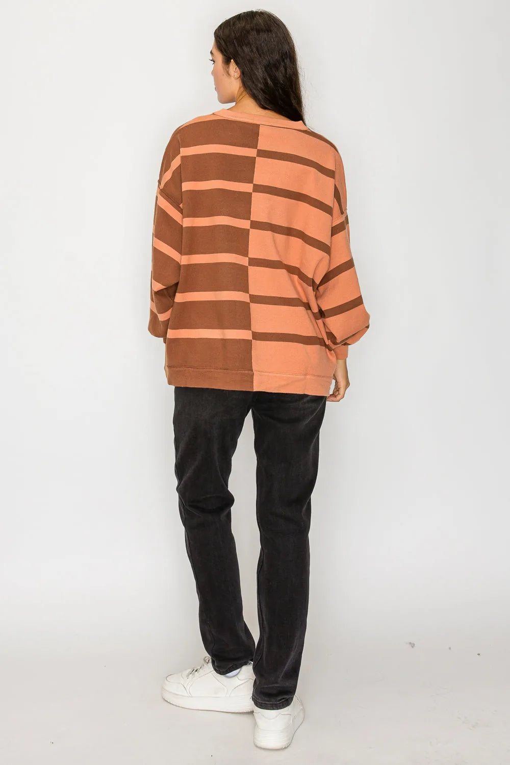 Choco Uptown Stripe Pullover