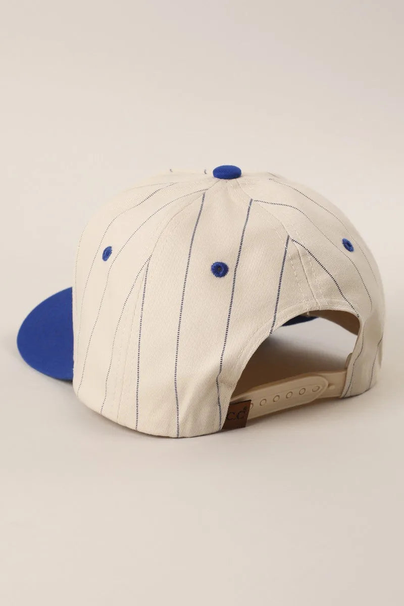 Grand Slam Pinstripe Embroidered Trucker Hat