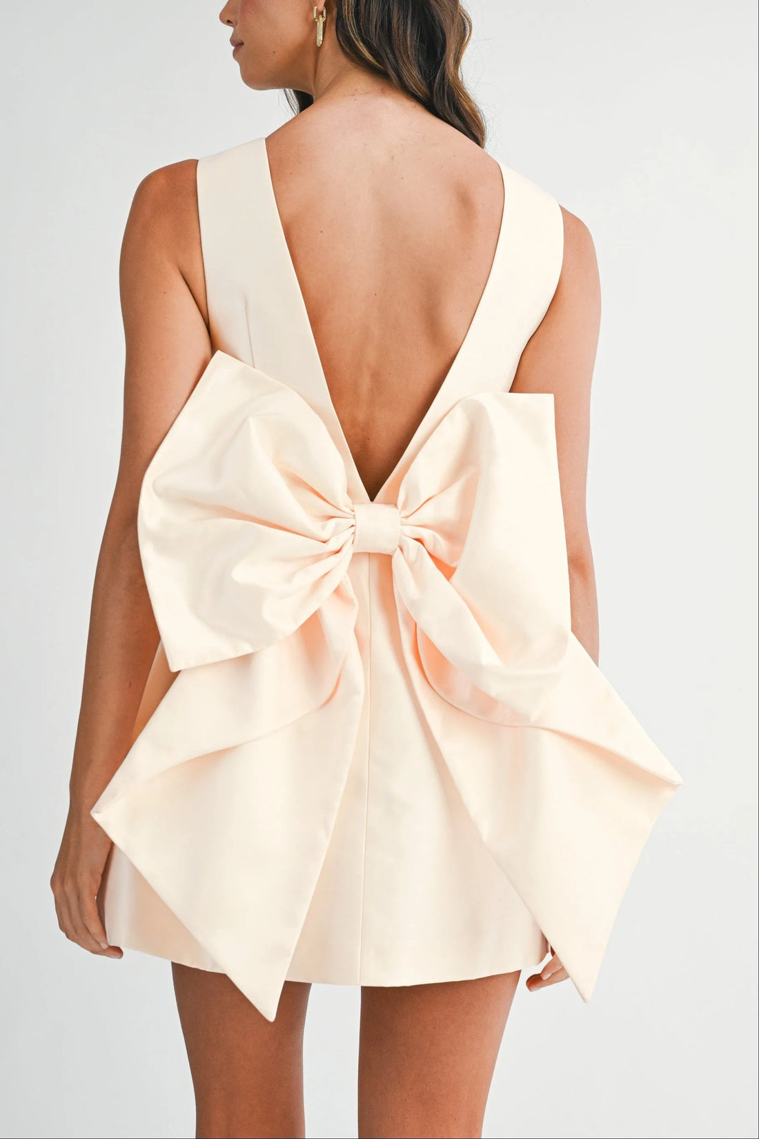 Satin Oversized Bow Party Dress