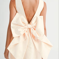 Satin Oversized Bow Party Dress