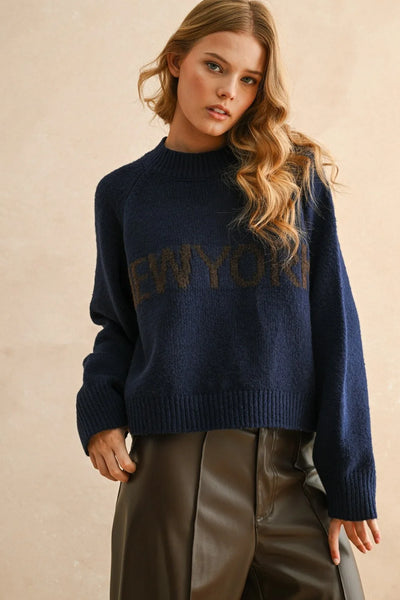 City Script Knit Sweater – London / Paris