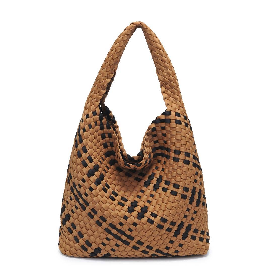Woven Neoprene Hobo Shoulder Bag with Removable Pouch