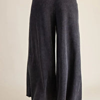 Relaxed Fit Washed Wide Leg Pants