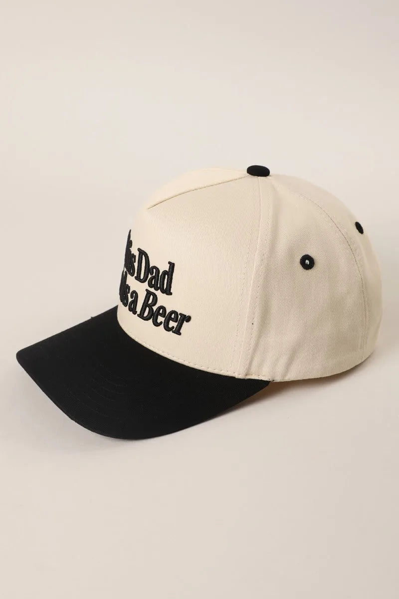 This Dad Needs a Beer Embroidered Two-Tone Baseball Cap