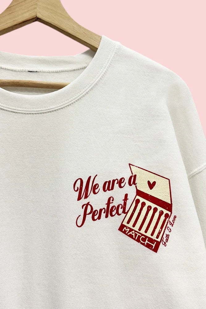 Perfect Match Valentine Graphic Sweatshirt