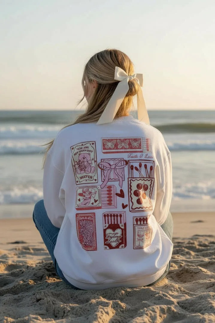 Perfect Match Valentine Graphic Sweatshirt