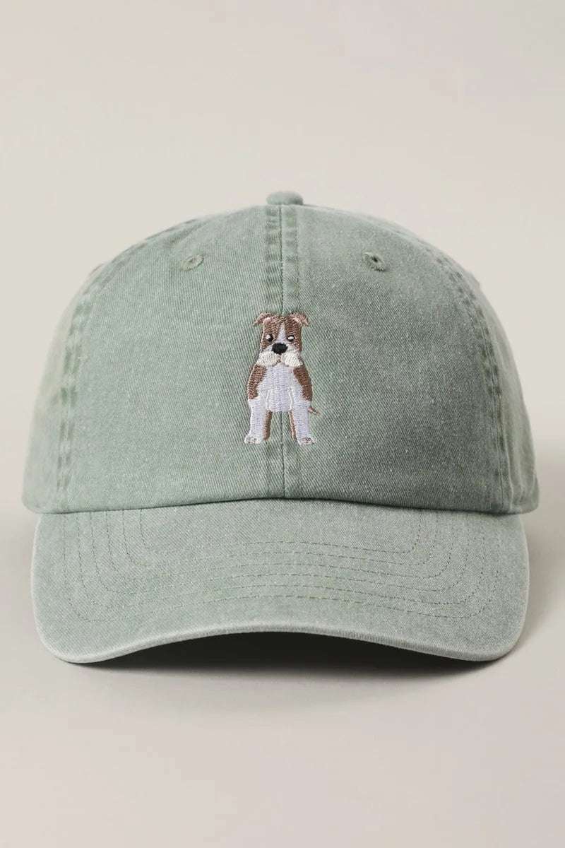English Bulldog Embroidered Baseball Cap
