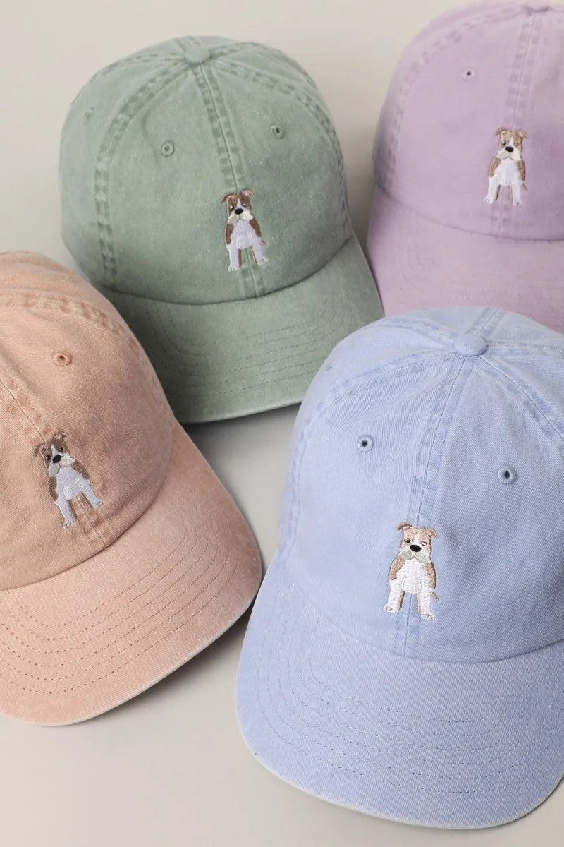 English Bulldog Embroidered Baseball Cap
