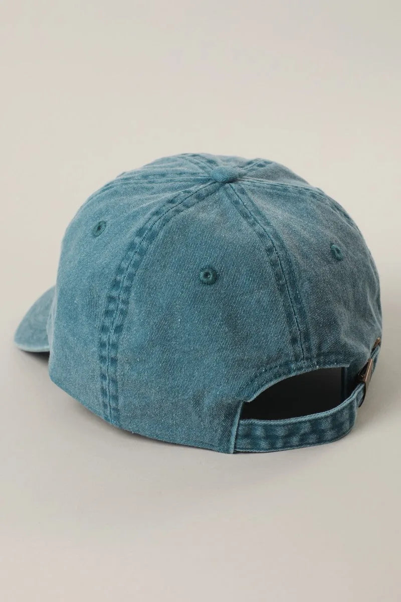 Pit Bull Embroidered Vintage Washed Baseball Cap