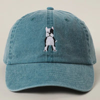 Pit Bull Embroidered Vintage Washed Baseball Cap