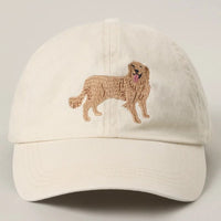 Golden Retriever Embroidered Cotton Baseball Cap
