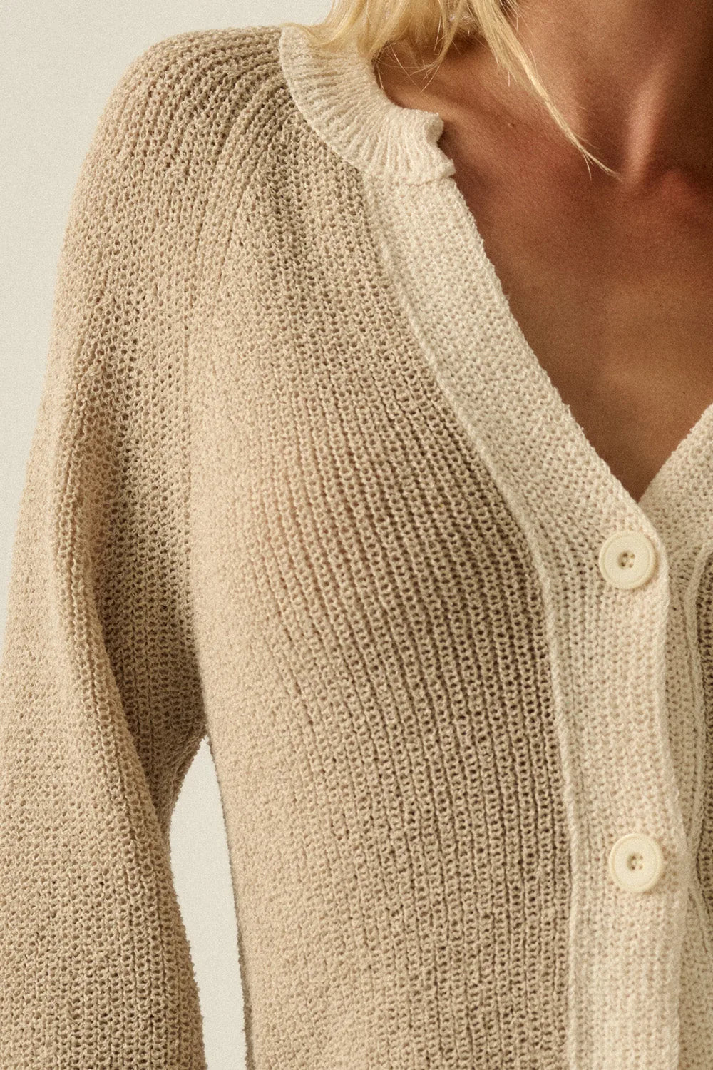 Contrast Trim Cropped Knit Cardigan