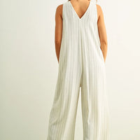 Striped Wide-Leg Jumpsuit