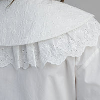 Romantic Eyelet Peter Pan Collar Blouse