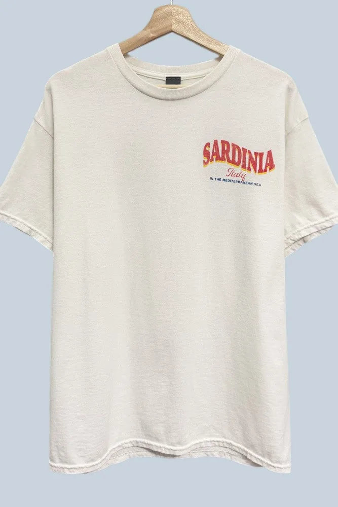 Sardinia Italy Oversized Graphic Tee