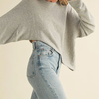 Lightweight Cropped Knit Sweater – Relaxed Fit Soft Pullover
