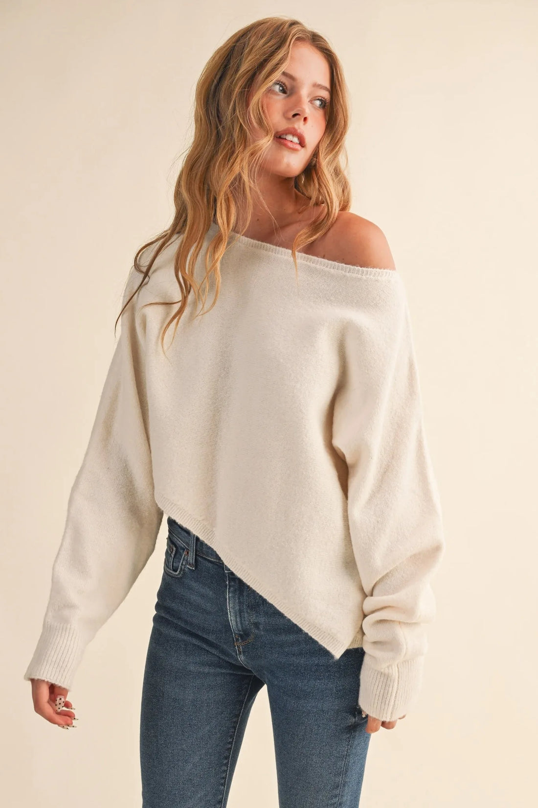 Lightweight Cropped Knit Sweater – Relaxed Fit Soft Pullover
