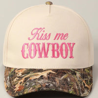 Kiss Me Cowboy Camo Trucker Hat