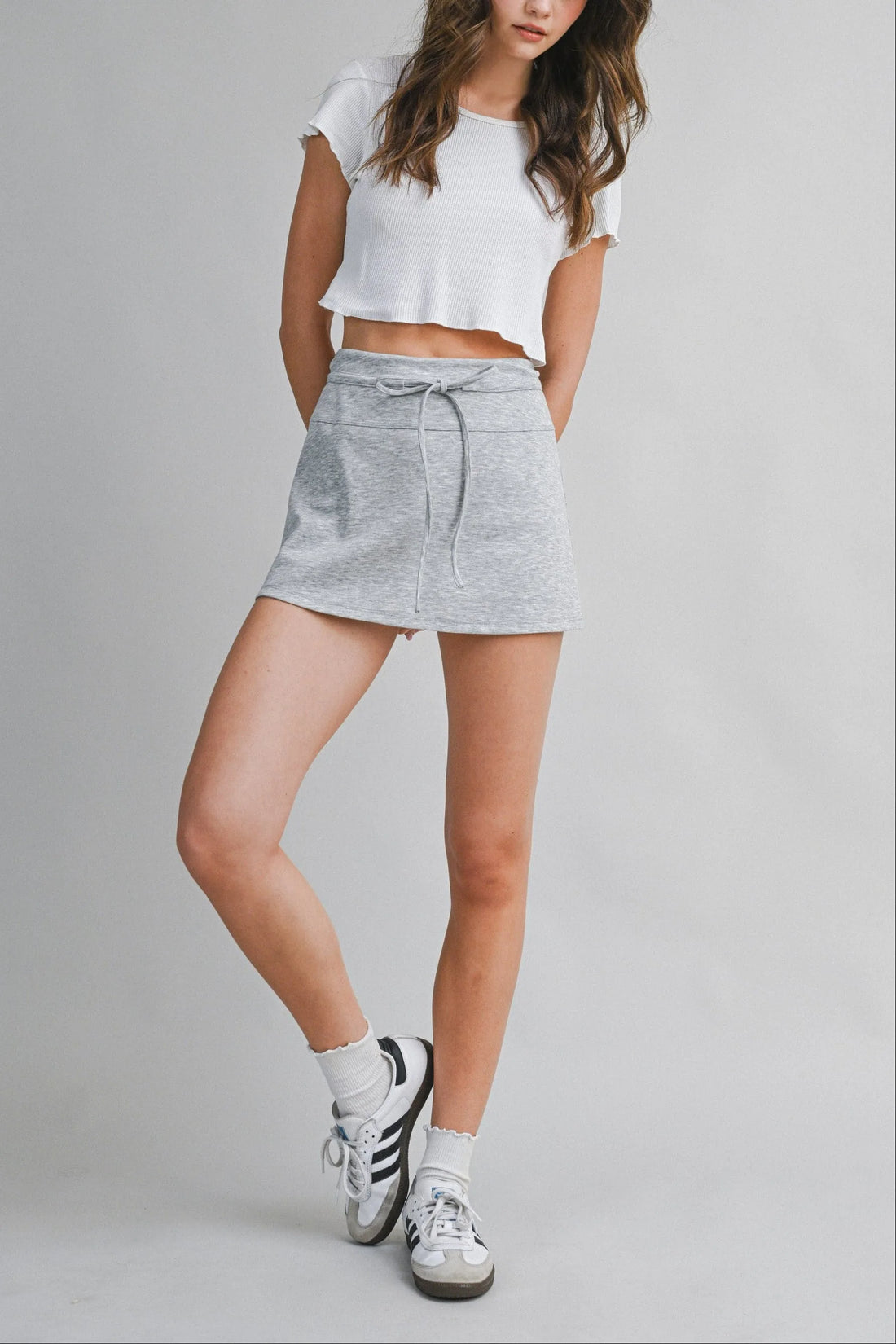 Scuba Mini Skort – Stretch Athletic Skirt with Built-In Shorts