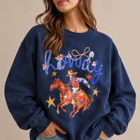 Howdy Cowboy Graphic Oversized Sweatshirt